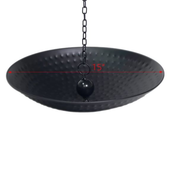 15 in Rain Chain Water Anchoring Basin with Drainage