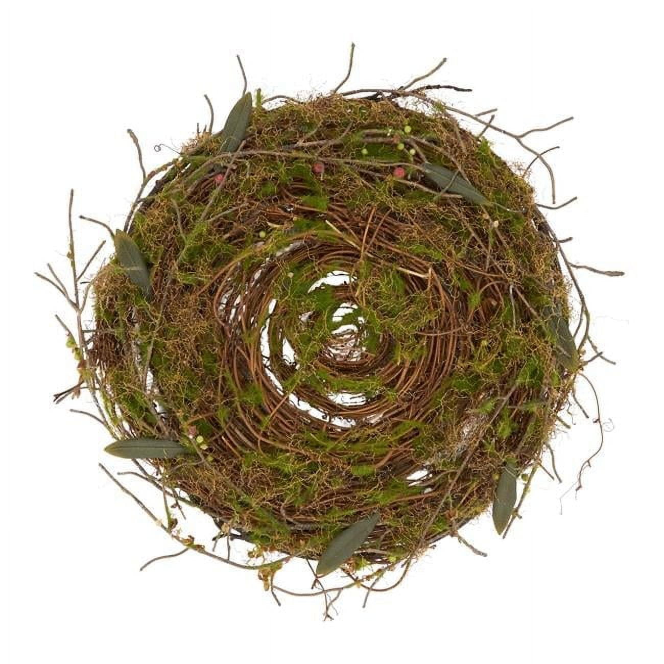 Rustic Charm Twig and Moss Round Placemats Set
