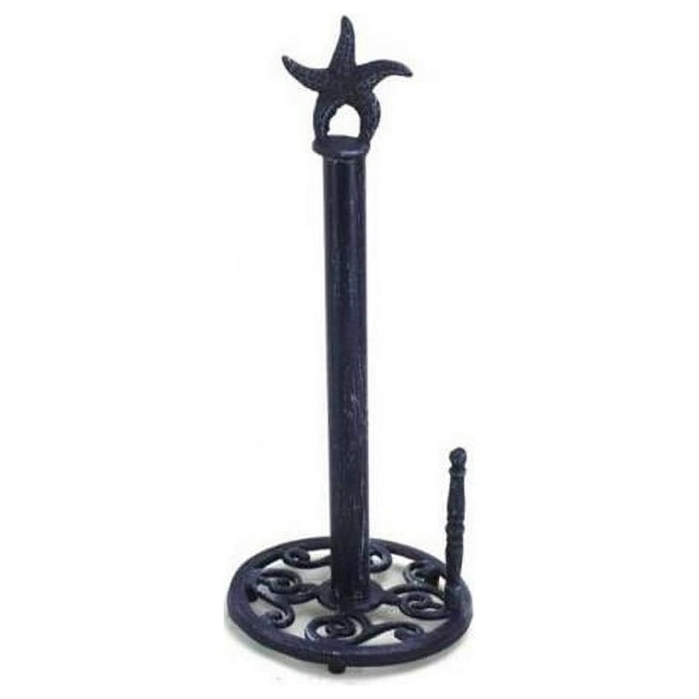 15 in.Rustic Dark Blue Cast Iron Starfish Paper Towel Holder Walmart