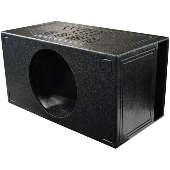15 in. Single Side Vented Speaker Box, Extra Large SPL - Black