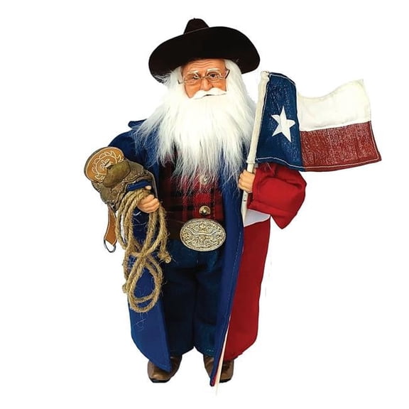 15 in. Texas Cowboy Santa