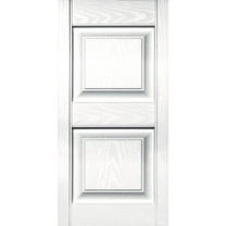15 in. Vinyl Raised Panel Shutters in Bright White - Set of 2 (14.75 in. W x 1 in. D x 30.75 in. H (3.94 lbs.))
