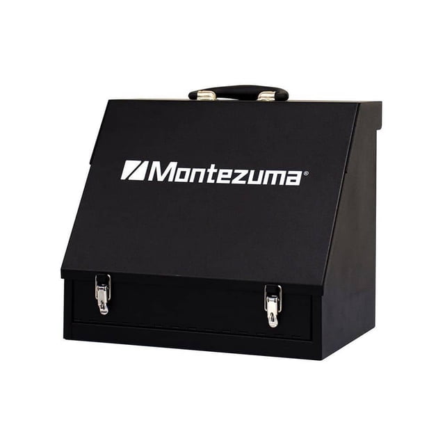 15 in. W x 11 in. D Portable Handheld Steel Shop Triangle Tool Box for ...