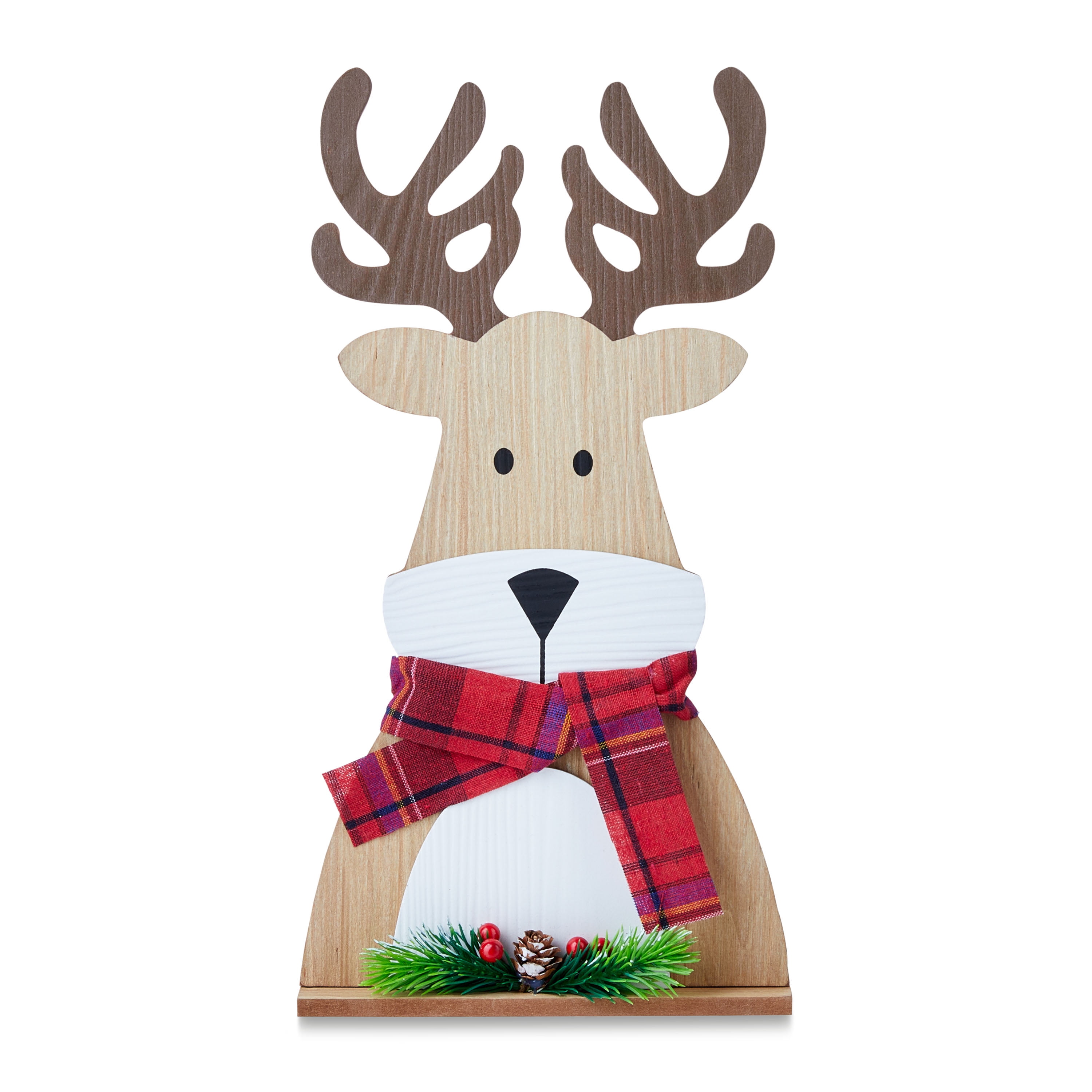 15 in White Reindeer Tabletop Decoration, by Holiday Time