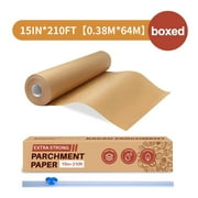 15 in x 210 ft Unbleached Parchment Paper Roll for Baking，260 Sq Cooking, Grilling, Air Fryer and Steaming
