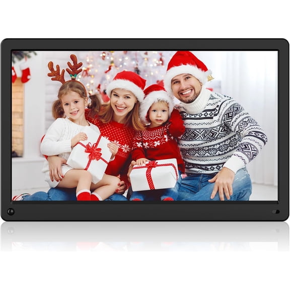 15 inch Digital Picture Frame with Wall Mounting Bracket,1920x1080 Digital Photo Frame Support 1080P Video, Music, Slideshow, Breakpoint Play, Adjustable Brightness