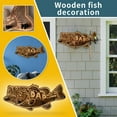 thumbnail image 1 of 15 inch Fishing Rod Rack, Burnt Wood Rod Storage, Wall Mounted Bass Rod Rack, Father's Day Fishing Gift, Angler Rod Organizer, Brown, 15*6.3in, 1 of 9