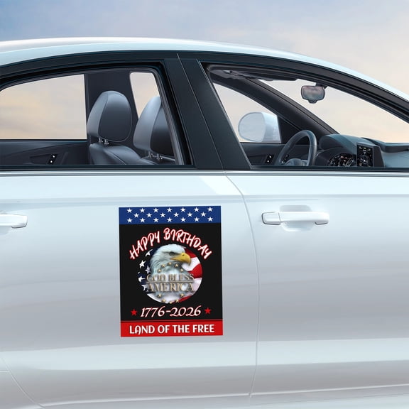 15 inch God Bless America 2026 1PC 250th Anniversary USA Car Window Decal Sticker,Independence Commemorative Sticker,USA Patriotic 4th of July Vinyl Stickers for Car, Pickup Truck, SUV