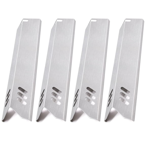 15 inch Grill Heat Shields Replacement for Dyna-Glo DGF493BNP, DGF510SBP, Set of 4 Barbeque Grill Heat Plates for Backyard Grill Replacement Parts BY15-101-001-02, BY13-101-001-13, GBC1460W