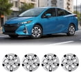 thumbnail image 1 of 15-inch Hubcaps Wheel Covers Fit for 2016-2022 Toyota Prius & 2017-2022 Prius Prime & 2020-2024 Corolla Hybrid Wheel Rim Covers, Snap On Installation Set of 4 Pcs (Silver&Black), 1 of 7
