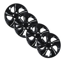 15 inch Hubcaps Wheel Rims Cover 4Pcs/set 15 for 2006-2011 / 2013-2015 Honda Civic Compatible With Steel Wheels Bolt On Installation Black Lacquer