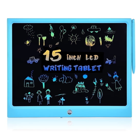 15 inch LCD Writing Tablet, Cimetech Large Screen Drawing Pad, Scribbler and Doodle Board for Kids, Educational Learning Travel Essentials Toys Gifts for 3-12 Year Old Girls Boys, Blue