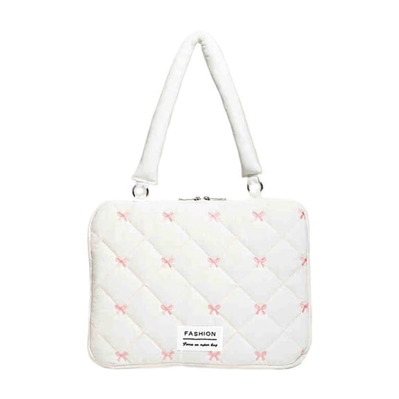 15-inch Laptop Bag for Women, Cute Pink Padded Sleeve with Adjustable Strap, Versatile Pouch for 11-inch iPad, Ideal for Students & Professionals