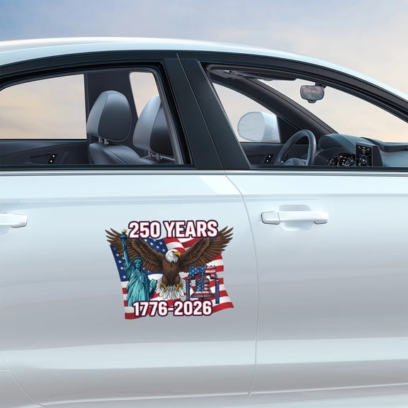 15 inch Liberty Symbol 1PC 250th Anniversary USA Car Window Decal Sticker,Independence Commemorative Sticker,USA Patriotic 4th of July Vinyl Stickers for Car, Pickup Truck, SUV