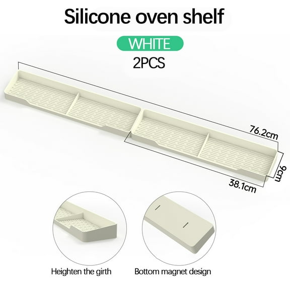 15-inch Magnetic Stove Shelf Organizer | 2-Pack Spice Rack with Strong Magnets | Kitchen Storage Accessories for Flat Stove Tops | Heat-Resistant & Non-Slip Design