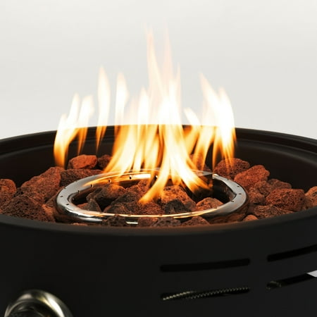 15 inch Outdoor Portable Propane Fire Pit, Tabletop Fire Pit with Quick Connect Regulator