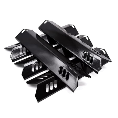 15 inch Porcelain Grill Heat Shields Replacment for Dyna-Glo DGF510SBP, DGF493BNP, Set of 5 Barbeque Grill Heat Plates for Backyard Grill Replacement Parts BY15-101-001-02, BY13-101-001-13, GBC1460W