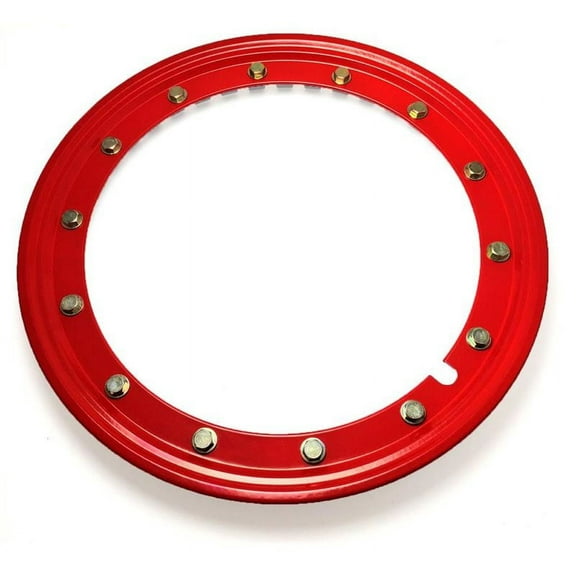15 inch Red Simulated Beadlock Ring - single