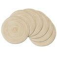 thumbnail image 1 of 15 inch Round Placemats Set of 6, Cotton Polyester Woven Braided Place Mats, Washable Heat Resistant Non Slip Table Mats for Kitchen Dining Table, Round Braided Placemats,Cream, 1 of 7