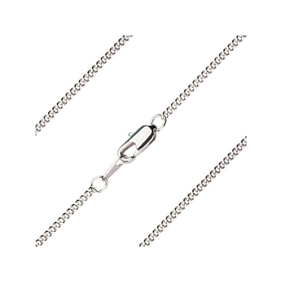 15 inch Silver Plate Light Curb Chain