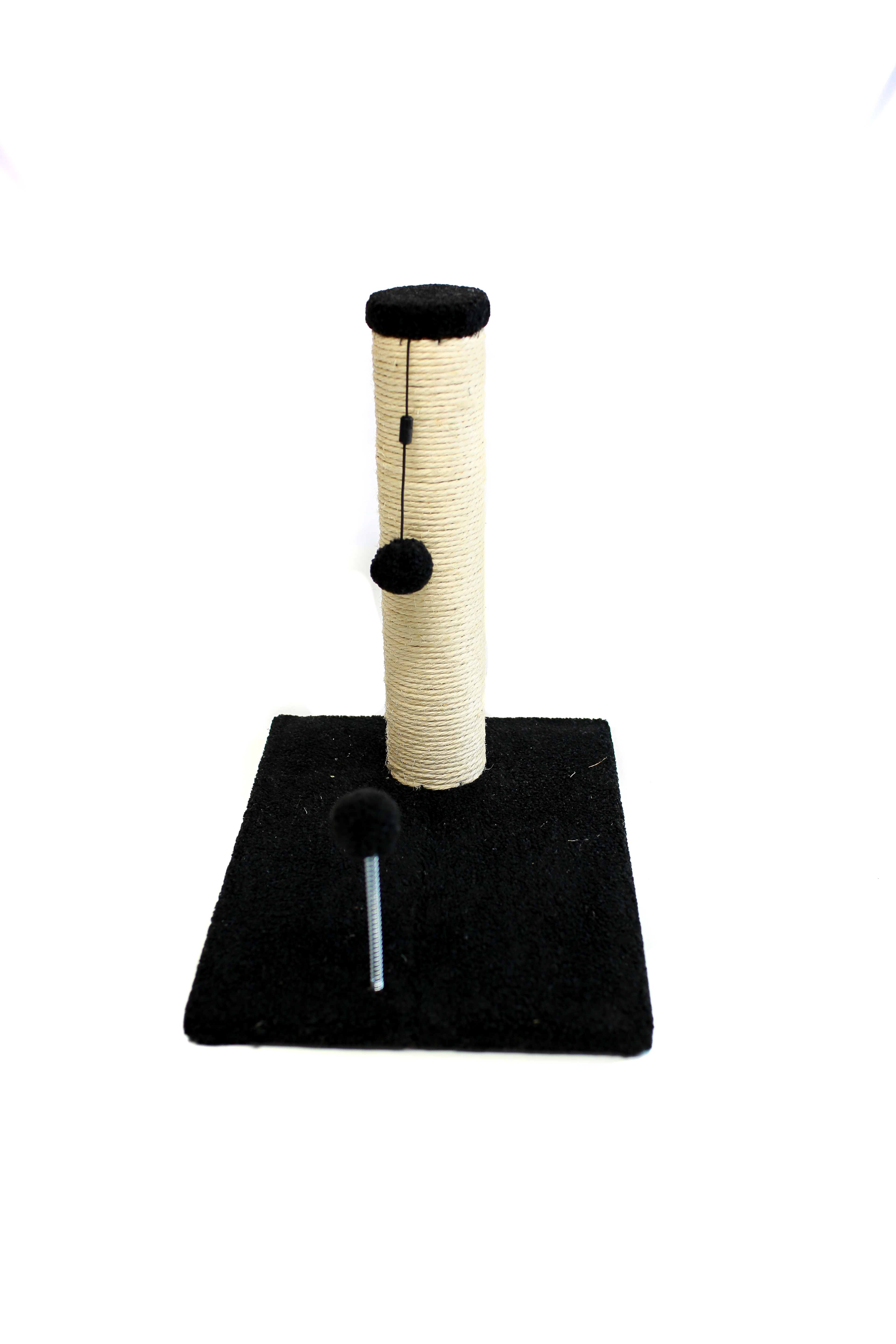 15 inch Sisal Scratching Post (Charcoal Fleece 12x16 Base)