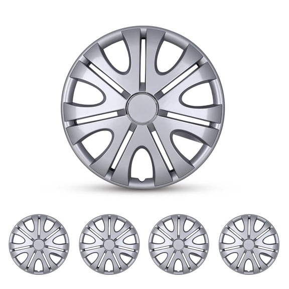 15 inch Universal Lacquer Hubcaps,Wheel Rims Cover,Snap on Car Truck SUV,ABS+PC Material,Set Of 4