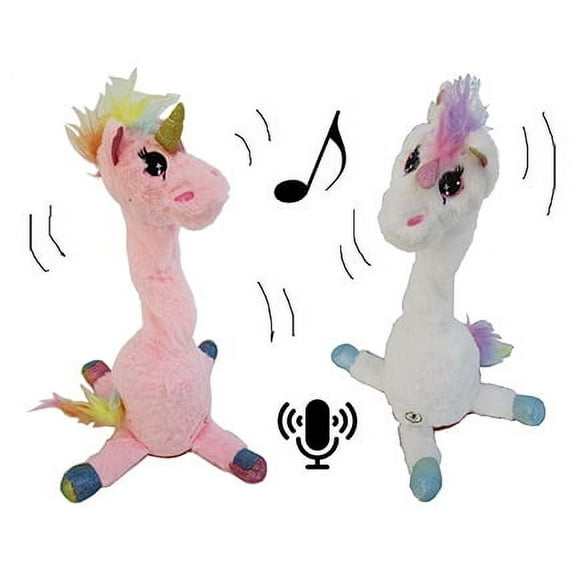 15 inches Tall Mimicking Dancing Plush Unicorn with Light