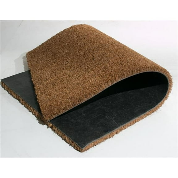 15 mm Outdoor Plain Coir & PVC Plain Door Mat, Brown