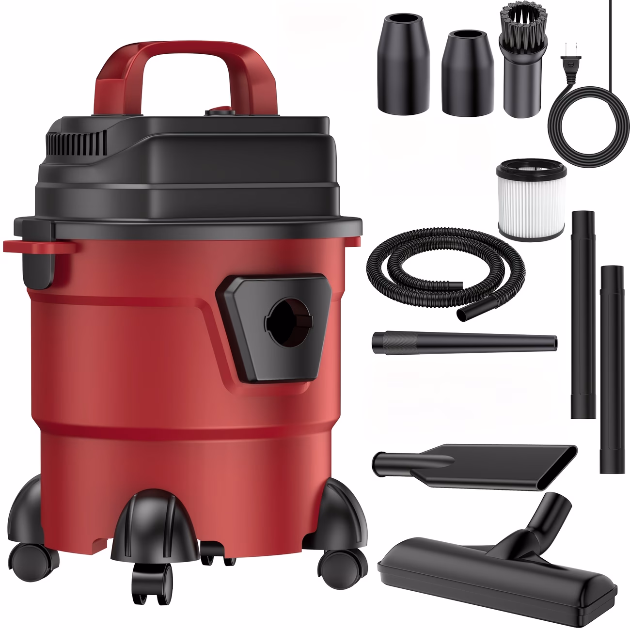 15 new commercial vacuum cleaner with super strong suction, lightweight, wet dry dual-use vacuum cleaner with hair dryer function wall mounted design suitable for cleaning hair and hard floors of ca