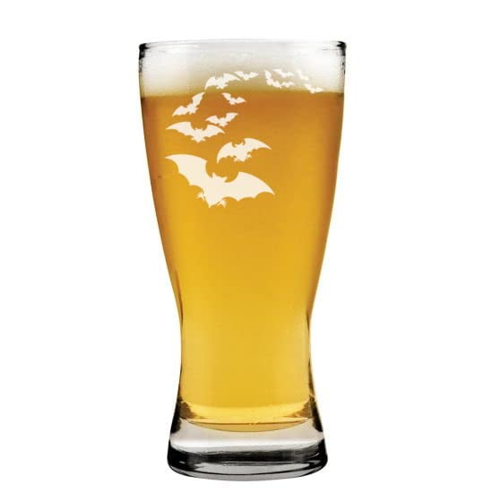 15 oz Beer Pilsner Glass Bat Colony
