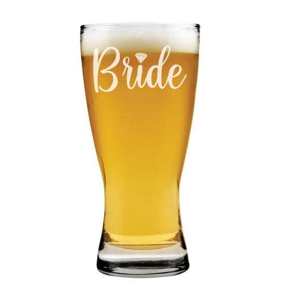 15 oz Beer Pilsner Glass Bride