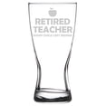 thumbnail image 1 of 15 oz Beer Pilsner Glass Funny Retired Teacher Every Child Left Behind, 1 of 1
