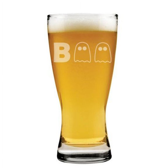 15 oz Beer Pilsner Glass Gift Boo Ghost Halloween