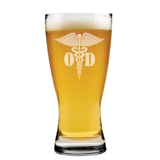 15 oz Beer Pilsner Glass Gift OD Doctor Of Optometry