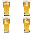 thumbnail image 1 of 15 oz Beer Pilsner Glass Gift Set of 4 Bunny Rabbit Collection, 1 of 1