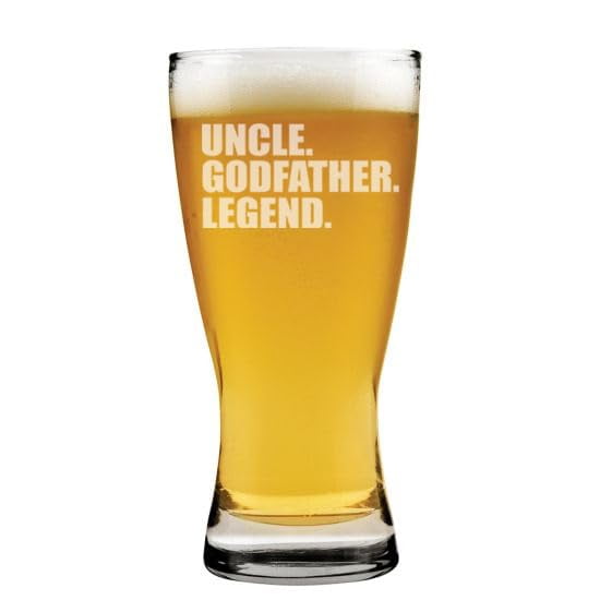 15 oz Beer Pilsner Glass Gift Uncle Godfather Legend For Brother Uncle