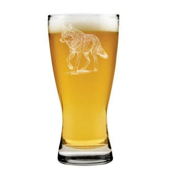 15 oz Beer Pilsner Glass Gift Wolf