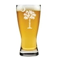thumbnail image 1 of 15 oz Beer Pilsner Glass Palmetto Tree South Carolina Palm Moon, 1 of 1