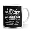 thumbnail image 1 of 15 oz Being A Manager Is Easy It's Like Riding A Bike Novelty Funny Gift Ceramic Coffee Mug, 1 of 3