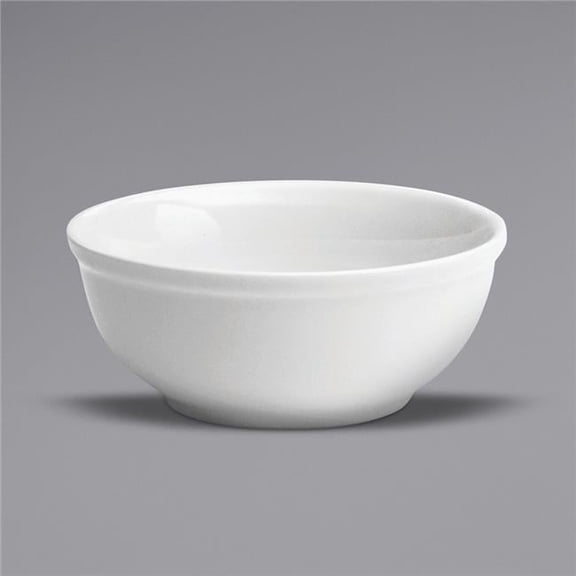 15 oz Bright White Ware Rolled Edge Porcelain Cereal Bowl