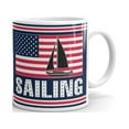 thumbnail image 1 of 15 oz Flag Great Gift Sailing Accessories American Pride Sailing Ceramic Coffee Mug, 1 of 3