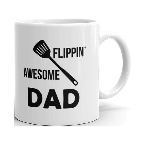15 oz Flippin' Awesome Dad BBQ Accessory Father’s Day Mugs Birthday Presents Gifts Daddy Ceramic Mug