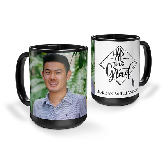 15 oz Fully Black Ceramic Custom Mug