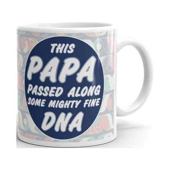 15 oz Gifts for Grandpa This Papa Passed Along Some Mighty Fine DNA Father Day Novelty Coffee Mug