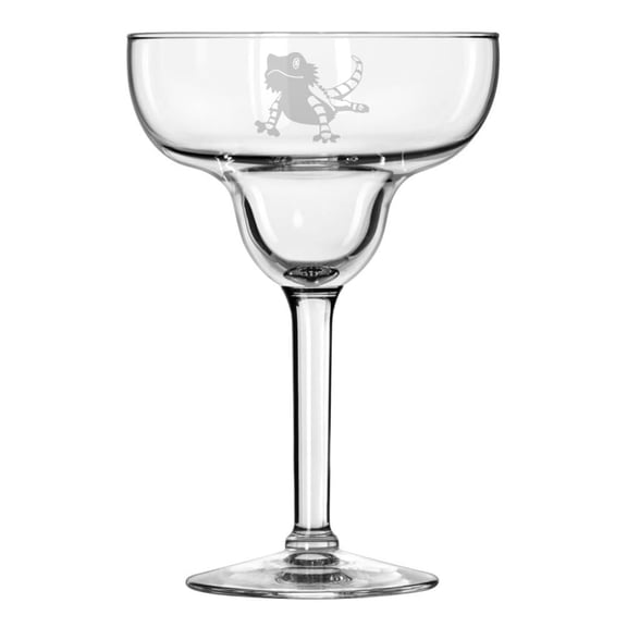 15 oz Margarita Cocktail Glass Gift Bearded Dragon Lizard