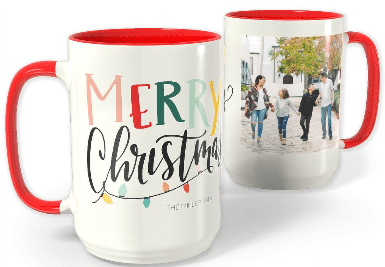 15 oz Red Ceramic Custom Mug