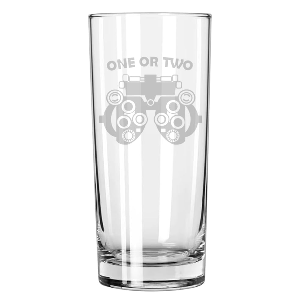 Vaso alto de 15 oz para bebidas, vaso Highball, regalo para optometrista, uno o dos, phoropter, oculista