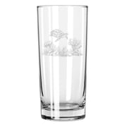 15 oz Tall Beverage Drinking Glass Highball Tumbler Gift Sea Turtle Swimming Coral Reef