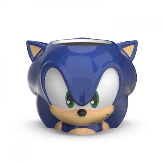 15 oz The Hedgehog Sculpted Ceramic Mug, Blue