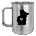 thumbnail image 1 of 15 oz Tumbler Coffee Mug Travel Cup With Handle & Lid Vacuum Insulated Stainless Steel Corgi Butt (Silver), 1 of 1